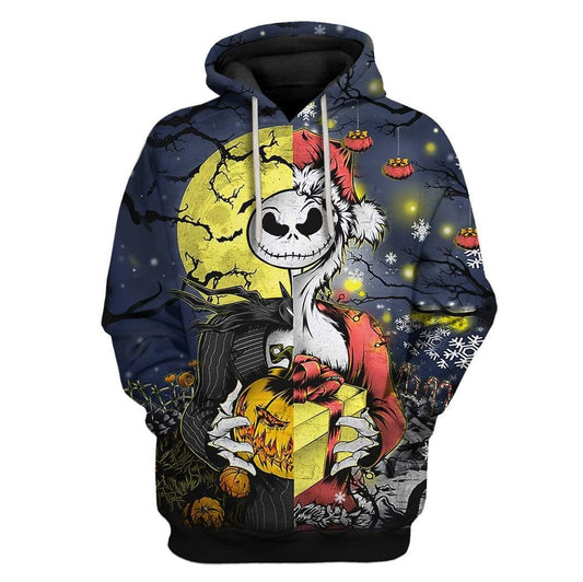  TNBC Hoodie Jack Skellington Santa Christmas Halloween Hoodie 