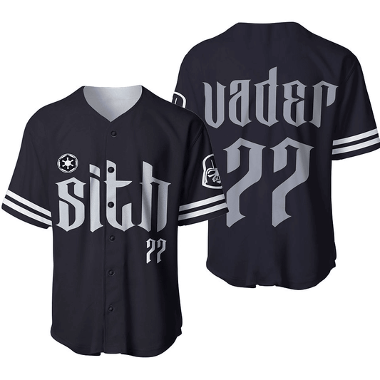 Star Wars Baseball Jersey Darth Vader Sith 77 Star Wars Jersey Shirt Black Unisex Adult New Release
