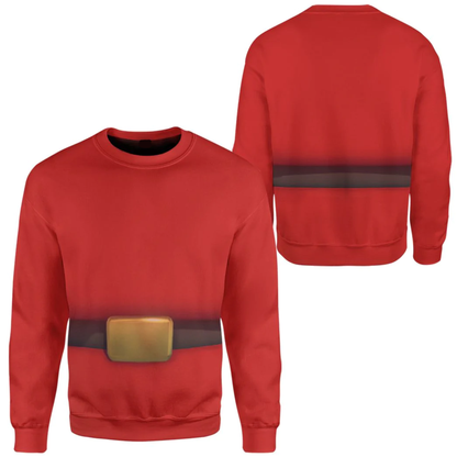 Super Mario Costume Hoodie Game Character Shy Guy Costume T-Shirt Red Unisex Adults - Trendy Gift For Men & Women