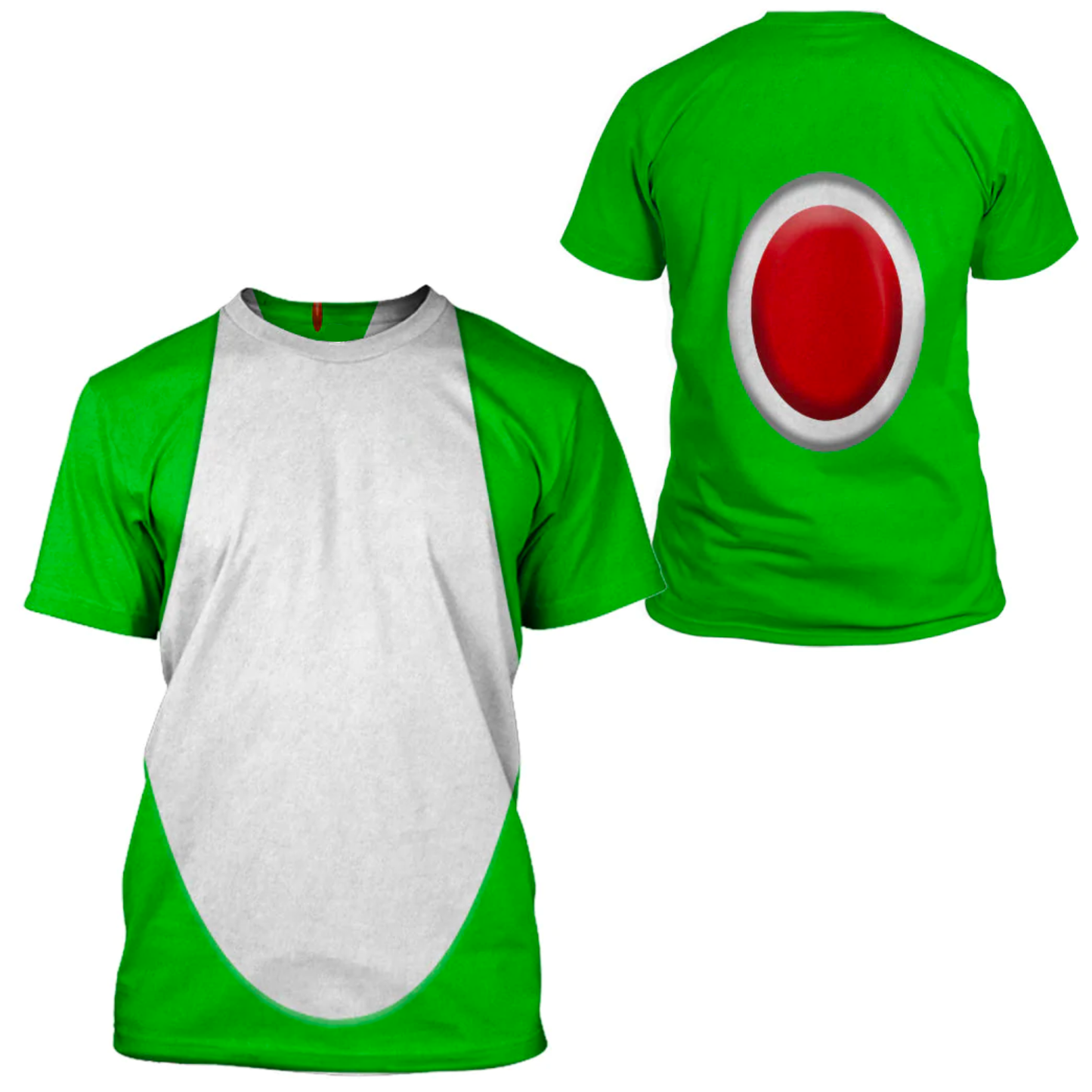 Super Mario Costume Hoodie Game Character Yoshi Costume T-Shirt Green White Unisex Adults - Trendy Gift For Men & Women