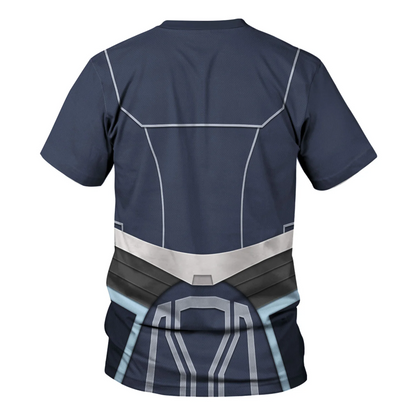 Starwars Hoodie Ahsoka Tano Costume Starwars Cosplay T-Shirt Blue Unisex Adults - Trendy Gift For Men & Women