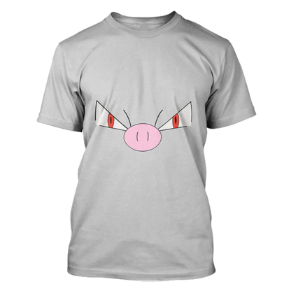 Pokemon Hoodie Mankey Pokemon Cosplay T-Shirt Gray Unisex Adults New Release - Trendy Gift For Men & Women