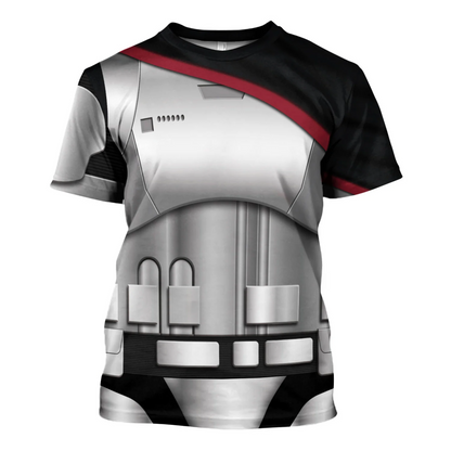 Starwars Hoodie Captain Phasma’S Armor Costume Starwars Cosplay T-Shirt Black Silver Unisex Adults - Trendy Gift For Men & Women