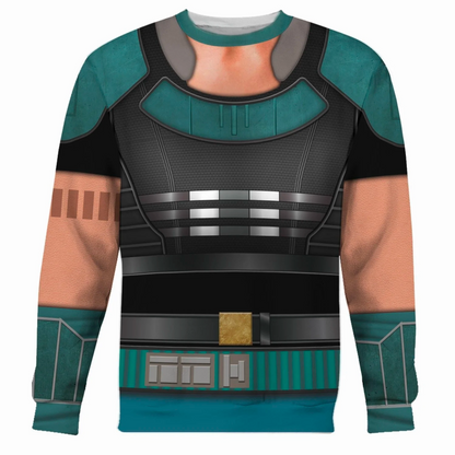 Starwars Hoodie Cara Dune Costume Starwars Cosplay T-Shirt Black Green Unisex Adults - Trendy Gift For Men & Women