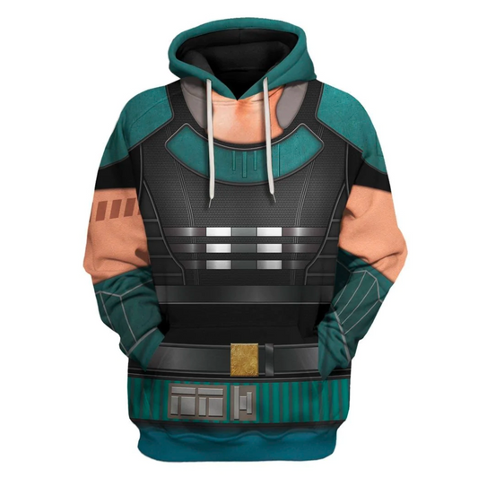 Starwars Hoodie Cara Dune Costume Starwars Cosplay T-Shirt Black Green Unisex Adults - Trendy Gift For Men & Women