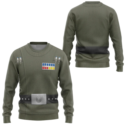 Starwars Hoodie Grand Moff Tarkin Costume Starwars Cosplay T-Shirt Green Unisex Adults - Trendy Gift For Men & Women