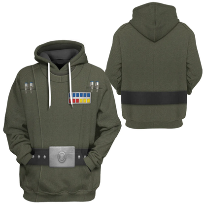 Starwars Hoodie Grand Moff Tarkin Costume Starwars Cosplay T-Shirt Green Unisex Adults - Trendy Gift For Men & Women