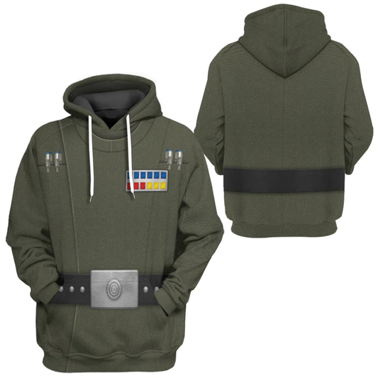 Starwars Hoodie Grand Moff Tarkin Costume Starwars Cosplay T-Shirt Green Unisex Adults - Trendy Gift For Men & Women
