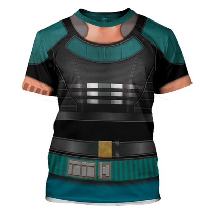 Starwars Hoodie Cara Dune Costume Starwars Cosplay T-Shirt Black Green Unisex Adults - Trendy Gift For Men & Women