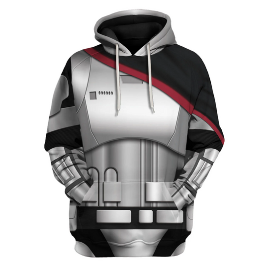 Starwars Hoodie Captain Phasma’S Armor Costume Starwars Cosplay T-Shirt Black Silver Unisex Adults - Trendy Gift For Men & Women