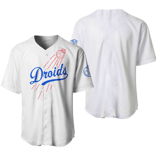Star Wars Jersey Droids Disney Star Wars Bb-8 Robot Graphic White Jersey Shirt Baseball