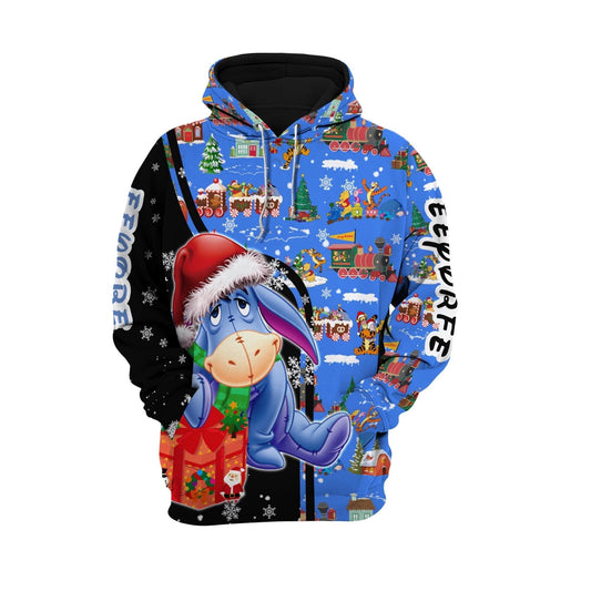  DN Christmas Hoodie Christmas Eeyore Christmas Eve Pattern Hoodie