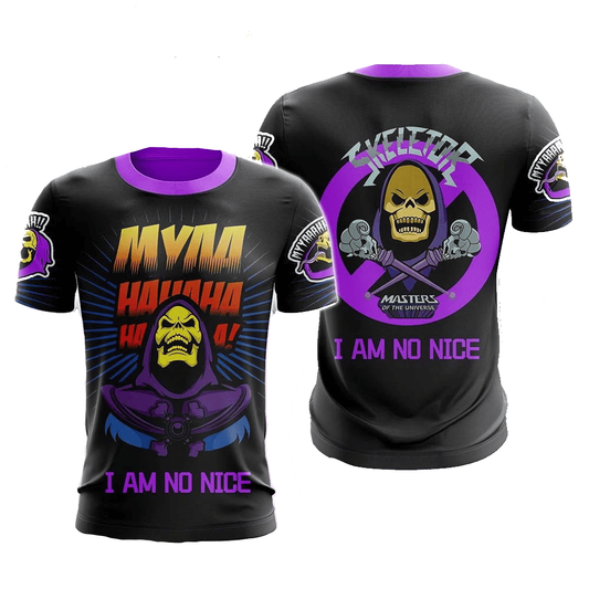 He-Man And The Masters Of The Universe T-Shirt Skeletor I Am No Nice T-Shirt Black Purple Unisex - Trendy Gift For Men & Women