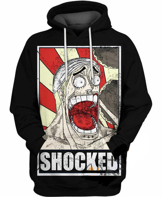 One Piece Hoodie Enel One Piece Shocked Hoodie Black Unisex - Cozy Hoodie For Cold Weather