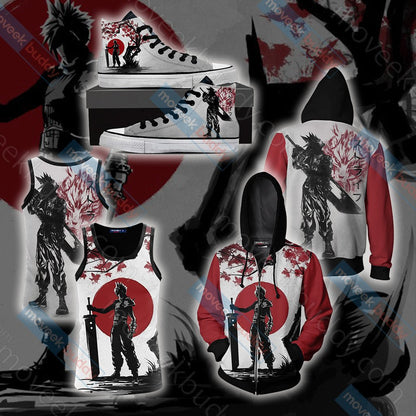 Final Fantasy 7 Cloud Strife T-shirt Zip Hoodie Pullover Hoodie