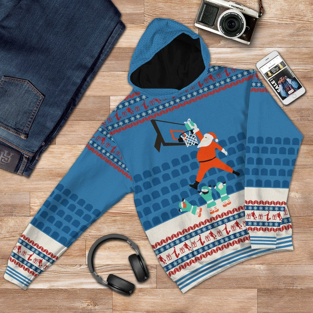  24 KB Santa Claus Basketball Christmas Ugly Sweater Custom Tshirt Hoodie Apparel