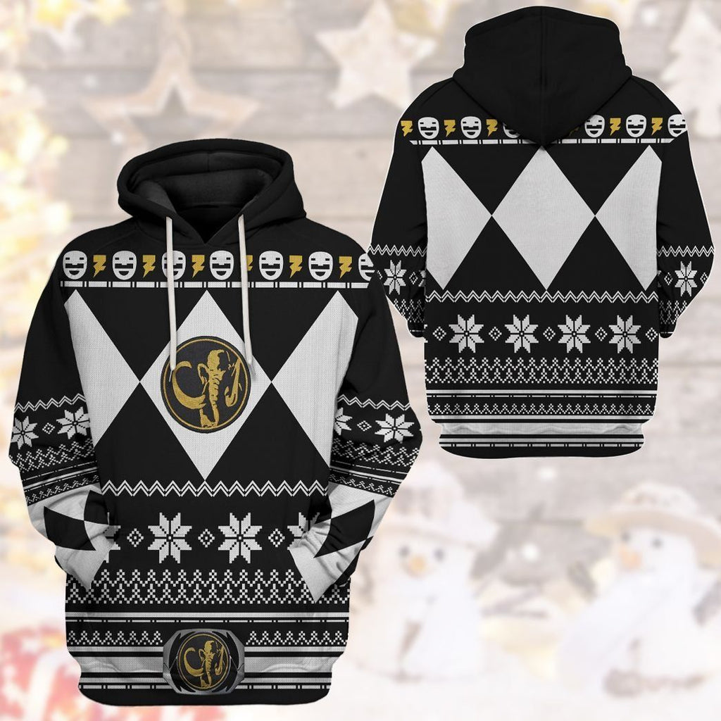  Black MIGHTY MORPHIN Power Ranger Ugly Custom Tshirt Hoodie Apparel