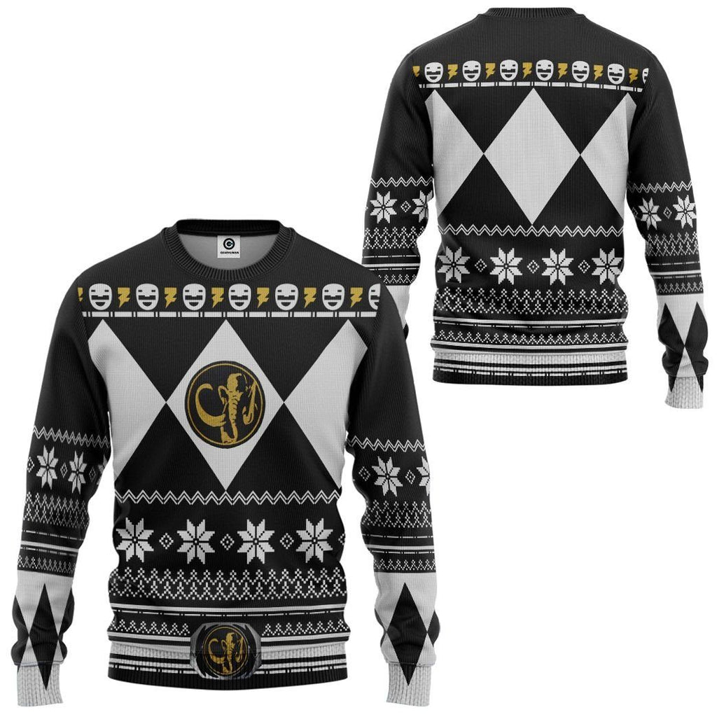  Black MIGHTY MORPHIN Power Ranger Ugly Custom Tshirt Hoodie Apparel