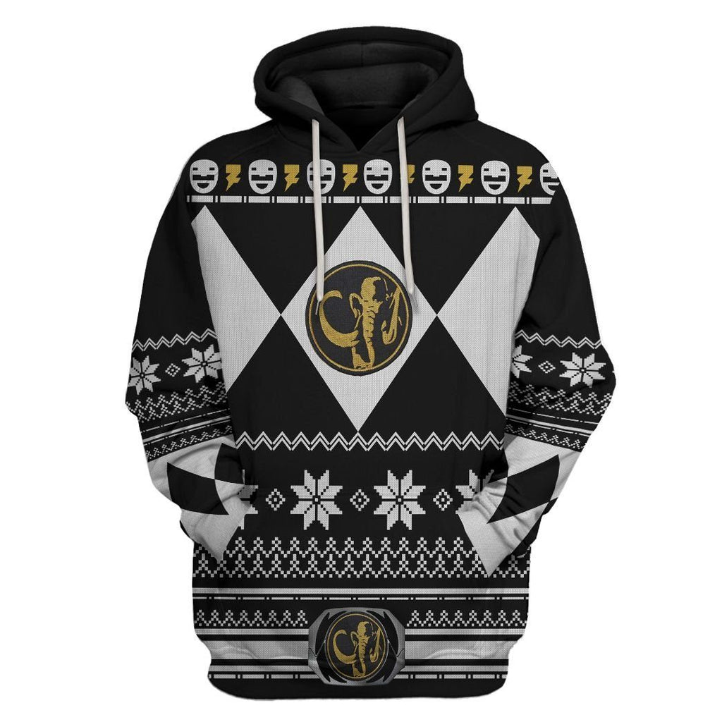 Black MIGHTY MORPHIN Power Ranger Ugly Custom Tshirt Hoodie Apparel