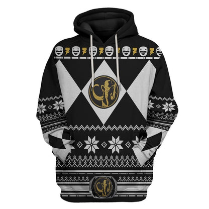  Black MIGHTY MORPHIN Power Ranger Ugly Custom Tshirt Hoodie Apparel