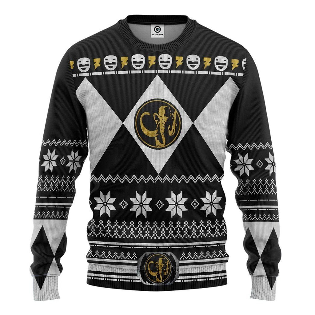  Black MIGHTY MORPHIN Power Ranger Ugly Custom Tshirt Hoodie Apparel