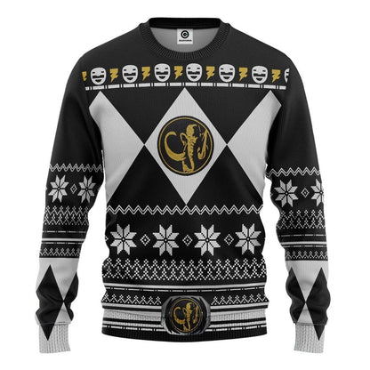  Black MIGHTY MORPHIN Power Ranger Ugly Custom Tshirt Hoodie Apparel
