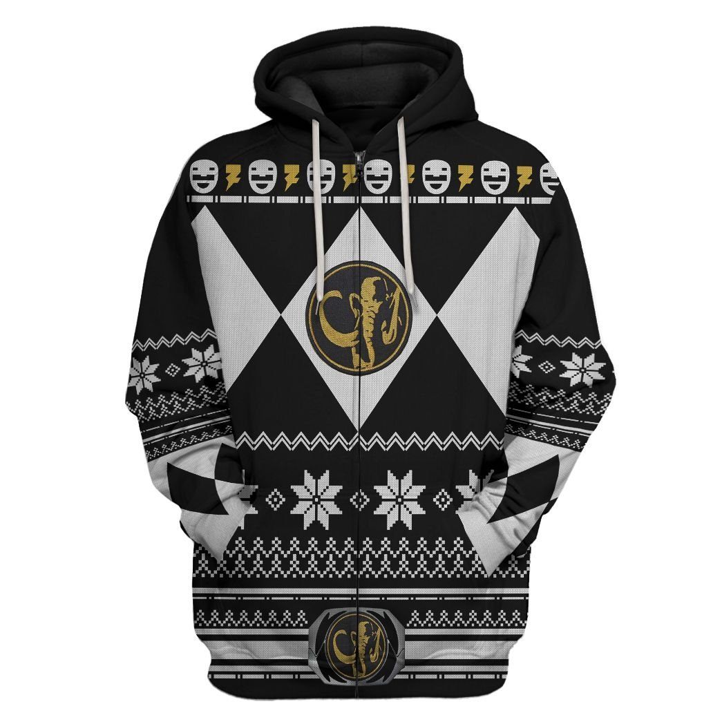  Black MIGHTY MORPHIN Power Ranger Ugly Custom Tshirt Hoodie Apparel