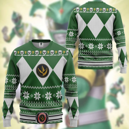  Green MIGHTY MORPHIN Power Ranger Ugly Custom Tshirt Hoodie Apparel