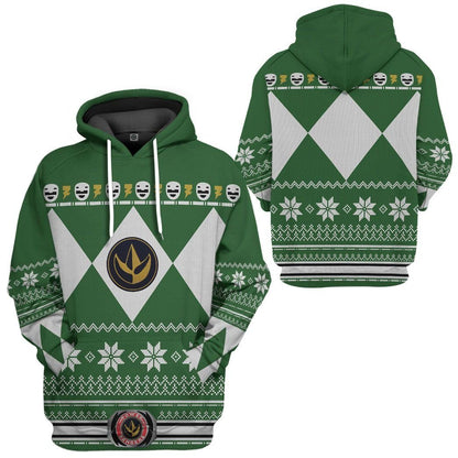  Green MIGHTY MORPHIN Power Ranger Ugly Custom Tshirt Hoodie Apparel
