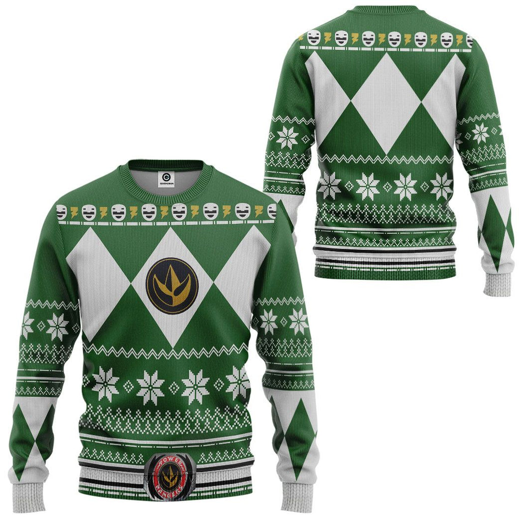  Green MIGHTY MORPHIN Power Ranger Ugly Custom Tshirt Hoodie Apparel