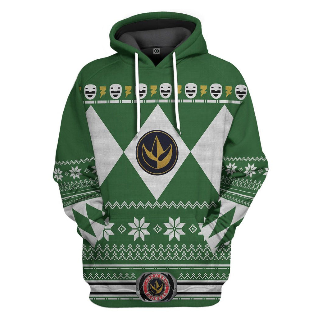  Green MIGHTY MORPHIN Power Ranger Ugly Custom Tshirt Hoodie Apparel