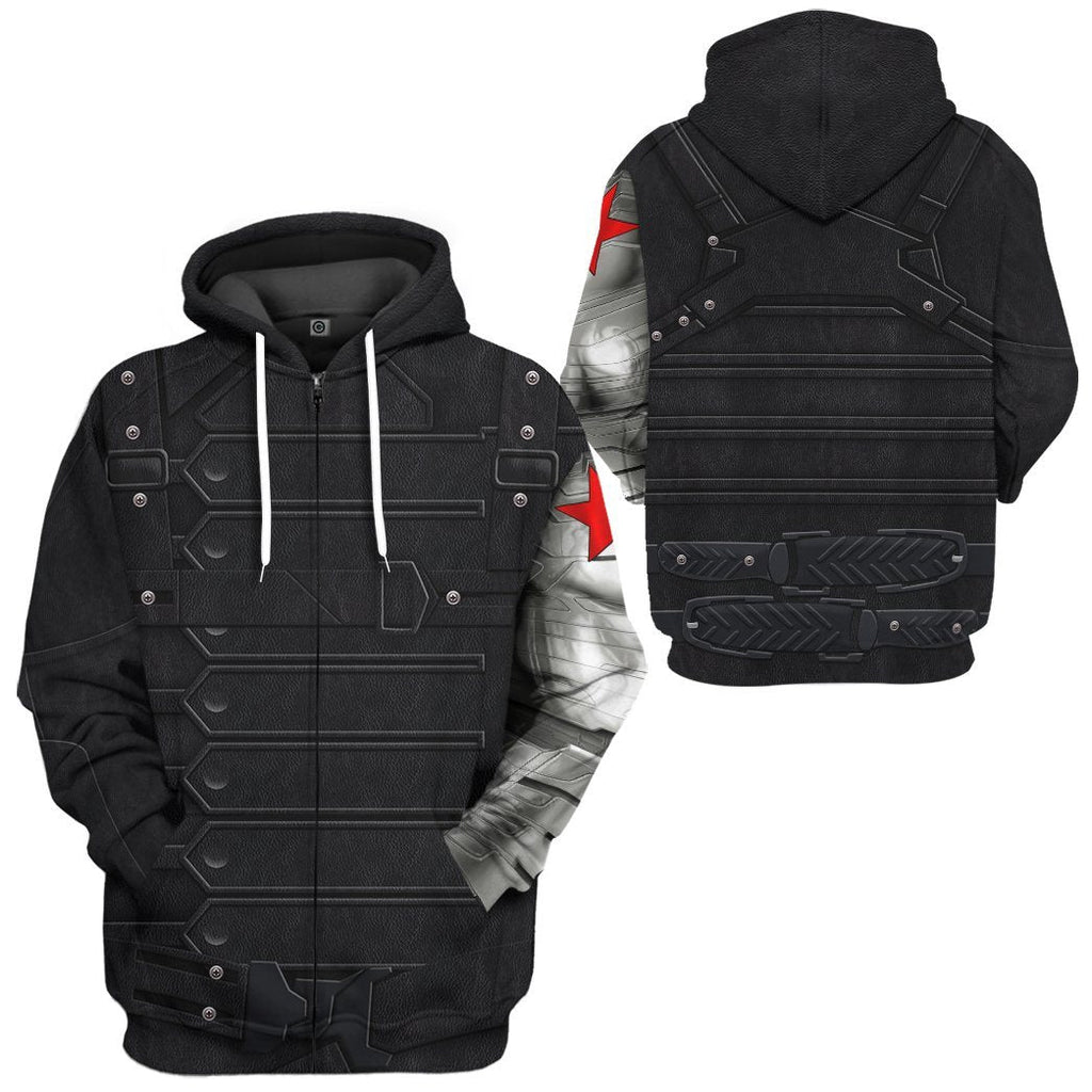  Marvel Bucky Barnes Winter Soldier Custom Tshirt Hoodie Apparel