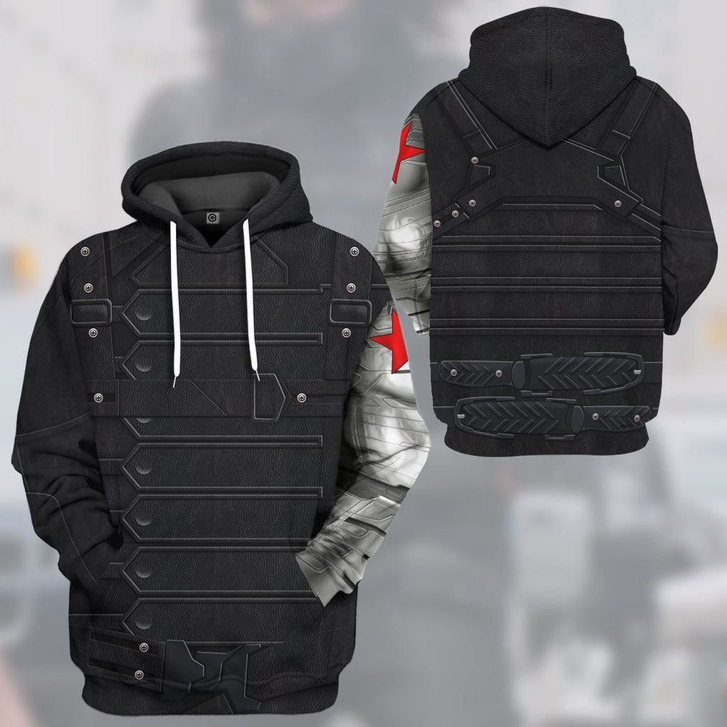  Marvel Bucky Barnes Winter Soldier Custom Tshirt Hoodie Apparel