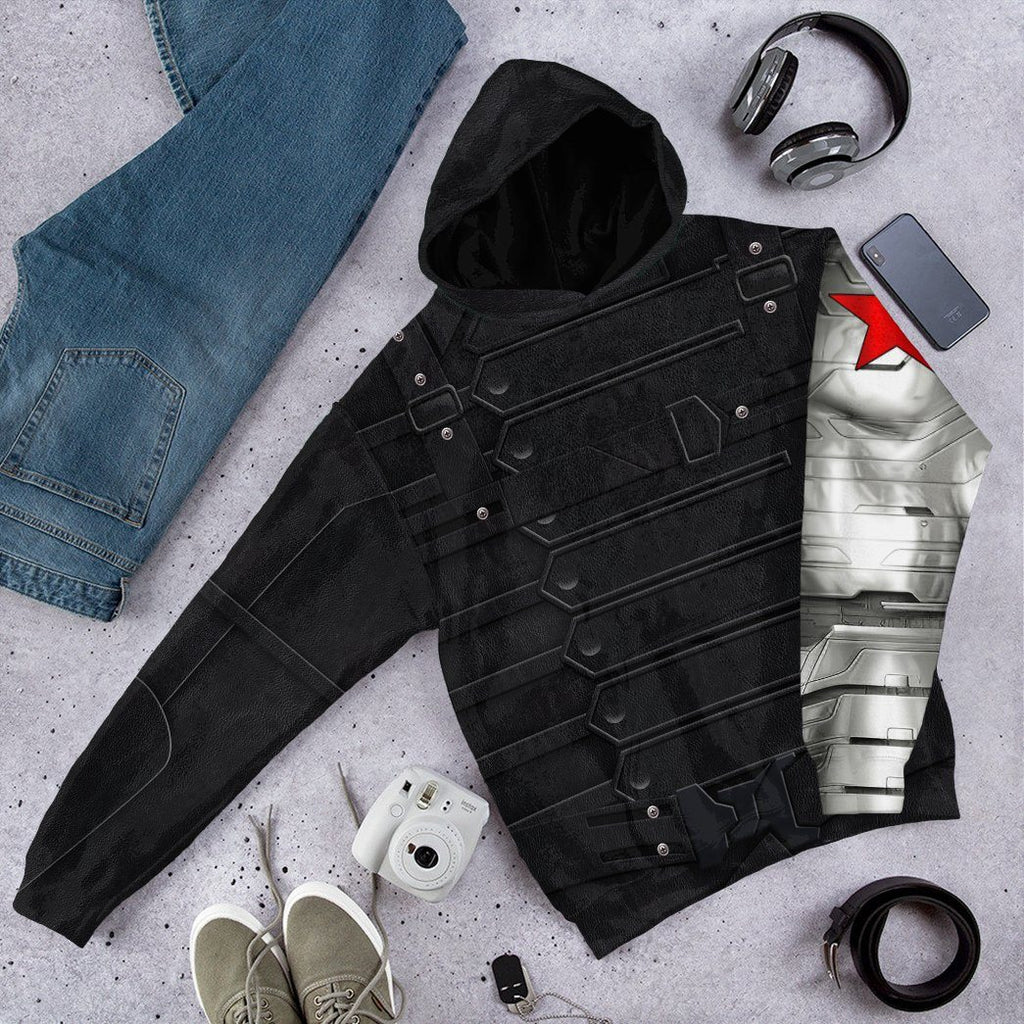  Marvel Bucky Barnes Winter Soldier Custom Tshirt Hoodie Apparel