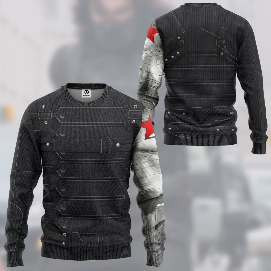  Marvel Bucky Barnes Winter Soldier Custom Tshirt Hoodie Apparel