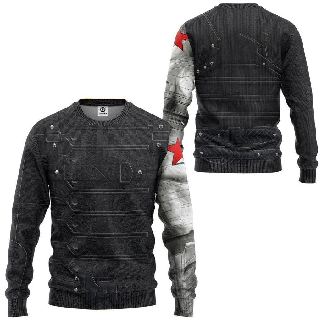  Marvel Bucky Barnes Winter Soldier Custom Tshirt Hoodie Apparel