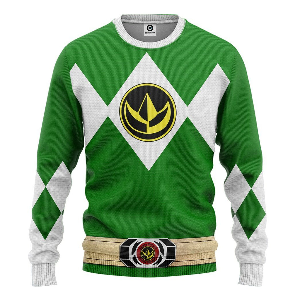  Mighty Morphin Power Ranger Green Tshirt Hoodie Apparel