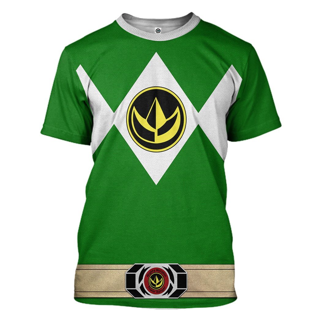  Mighty Morphin Power Ranger Green Tshirt Hoodie Apparel