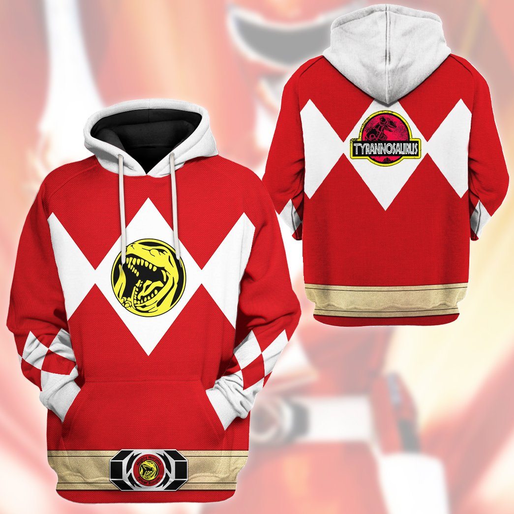  Mighty Morphin Power Ranger Red Tshirt Hoodie Apparel