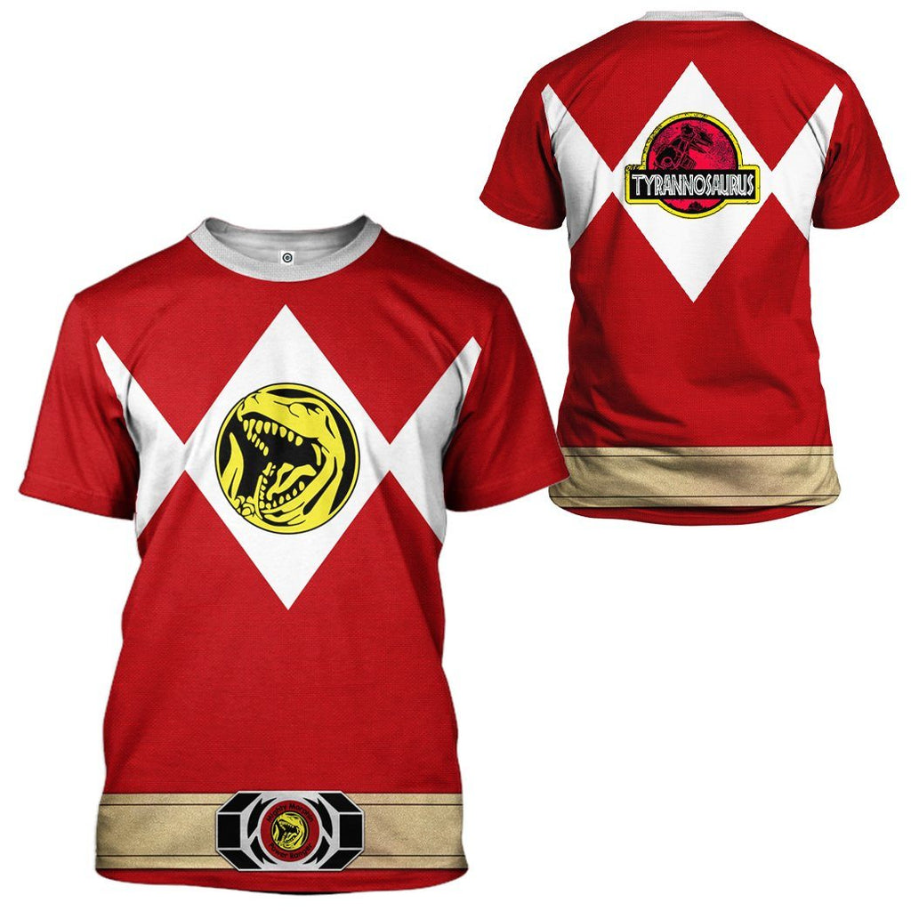  Mighty Morphin Power Ranger Red Tshirt Hoodie Apparel