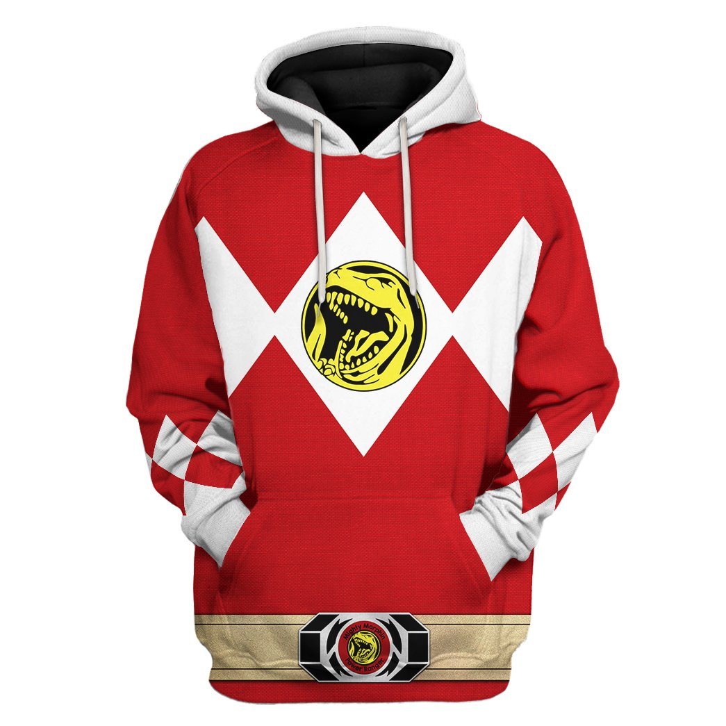  Mighty Morphin Power Ranger Red Tshirt Hoodie Apparel