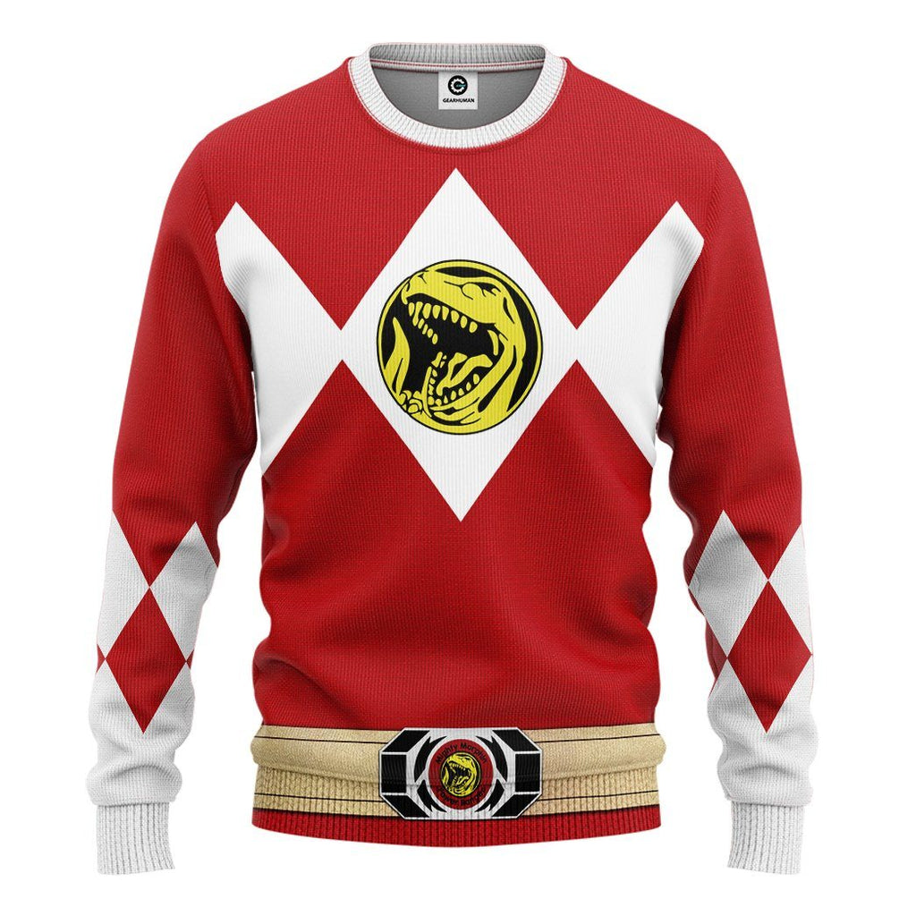  Mighty Morphin Power Ranger Red Tshirt Hoodie Apparel