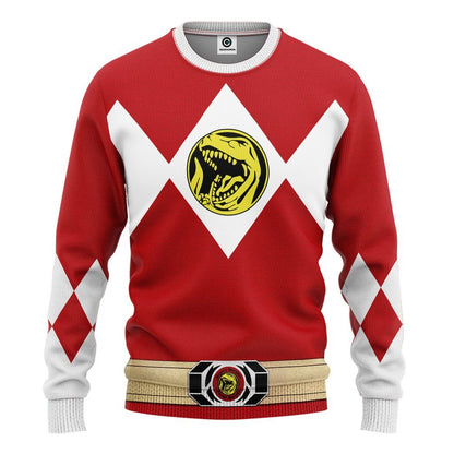  Mighty Morphin Power Ranger Red Tshirt Hoodie Apparel