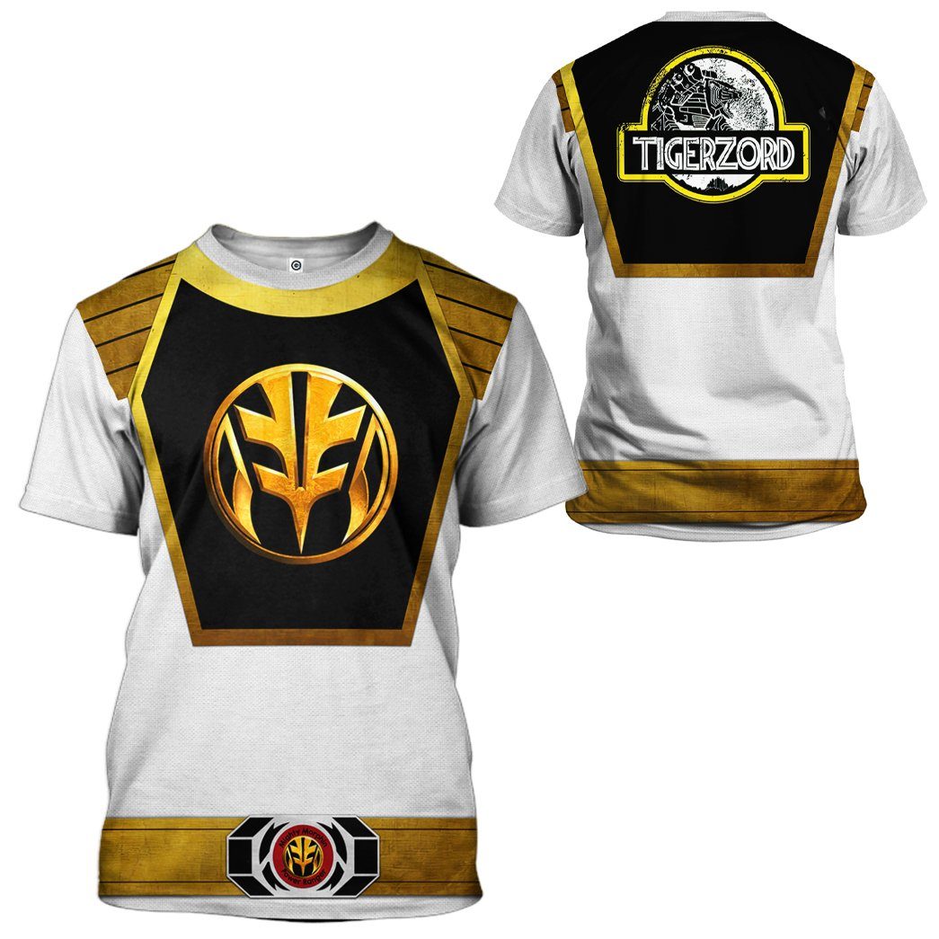  Mighty Morphin Power Ranger White Tshirt Hoodie Apparel