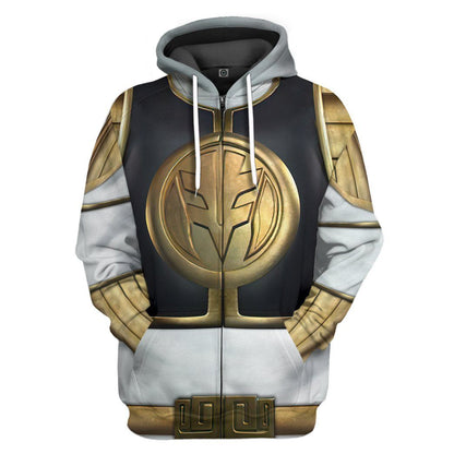  Mighty Morphin White Power Rangers Custom Hoodie Apparel