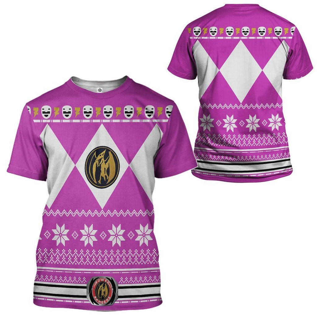  Pink MIGHTY MORPHIN Power Ranger Ugly Custom Tshirt Hoodie Apparel