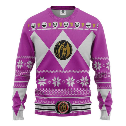 Pink MIGHTY MORPHIN Power Ranger Ugly Custom Tshirt Hoodie Apparel