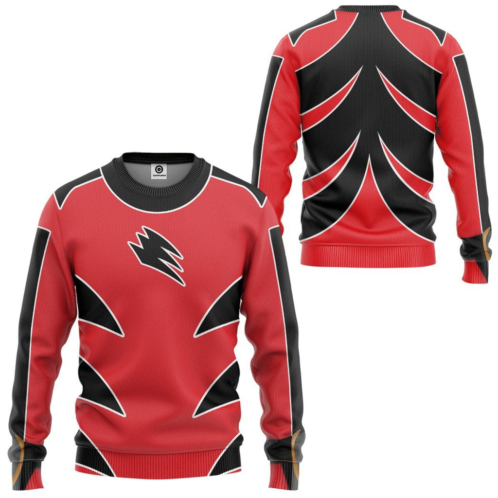  Power Ranger Jungle Fury Red Ranger Tshirt Hoodie Apparel