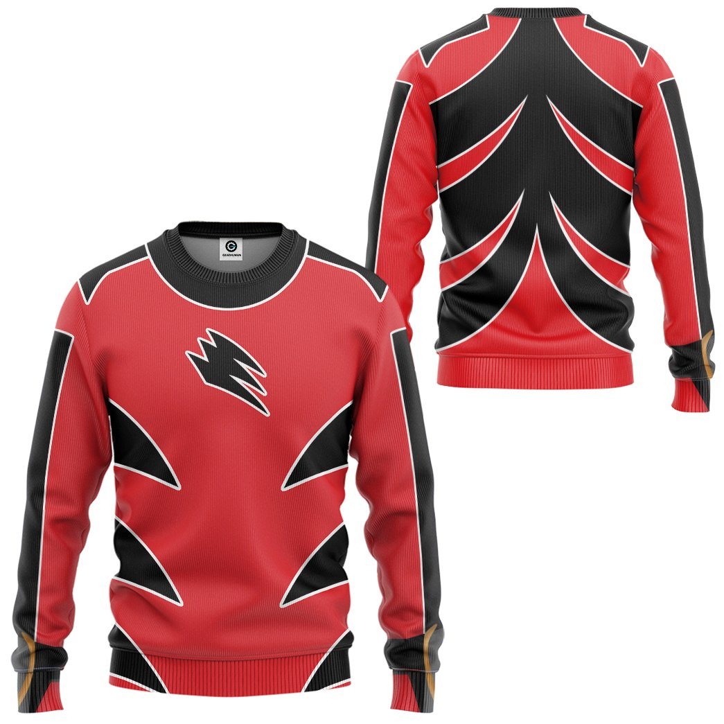  Power Ranger Jungle Fury Red Ranger Tshirt Hoodie Apparel