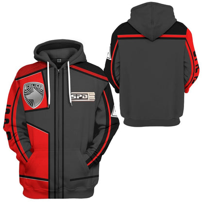  Power Rangers S.P.D Red Uniform Tshirt Hoodie Apparel